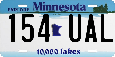 MN license plate 154UAL