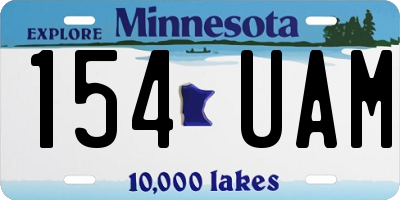 MN license plate 154UAM