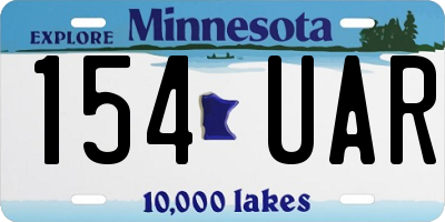 MN license plate 154UAR