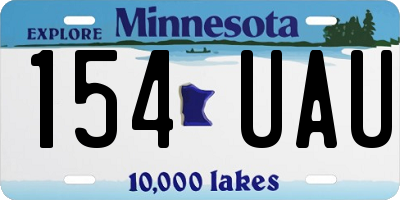 MN license plate 154UAU