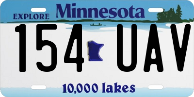 MN license plate 154UAV