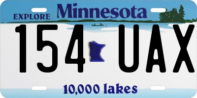 MN license plate 154UAX