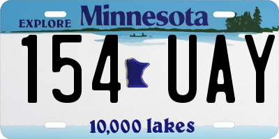 MN license plate 154UAY