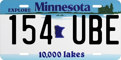 MN license plate 154UBE