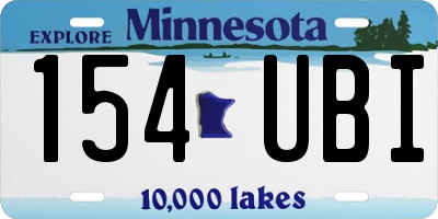 MN license plate 154UBI