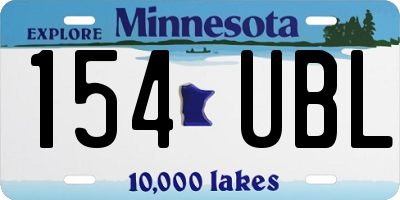 MN license plate 154UBL