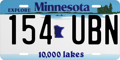 MN license plate 154UBN