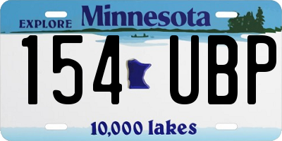 MN license plate 154UBP