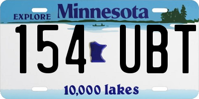 MN license plate 154UBT
