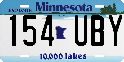 MN license plate 154UBY
