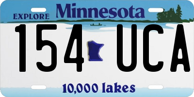 MN license plate 154UCA