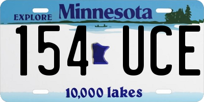 MN license plate 154UCE