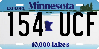 MN license plate 154UCF