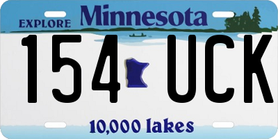 MN license plate 154UCK