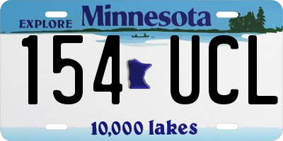 MN license plate 154UCL