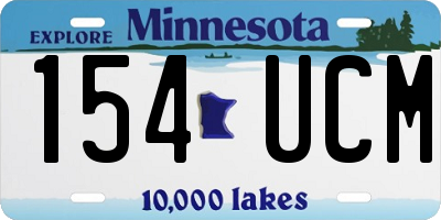 MN license plate 154UCM