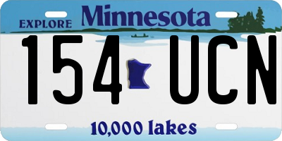 MN license plate 154UCN