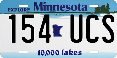 MN license plate 154UCS
