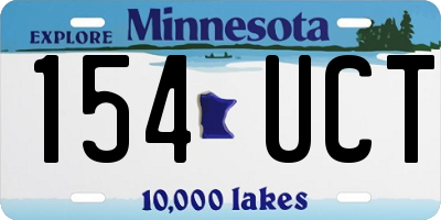 MN license plate 154UCT