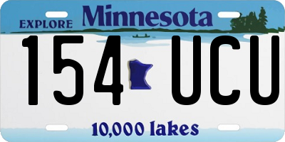 MN license plate 154UCU