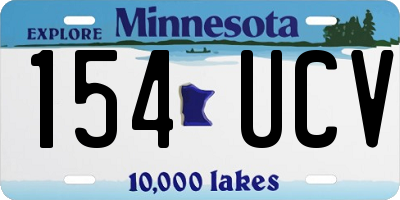 MN license plate 154UCV