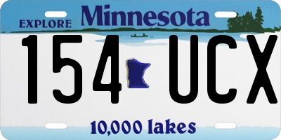 MN license plate 154UCX