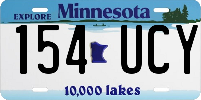 MN license plate 154UCY