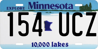 MN license plate 154UCZ