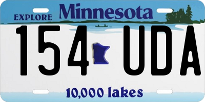 MN license plate 154UDA