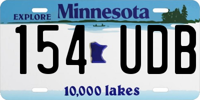 MN license plate 154UDB