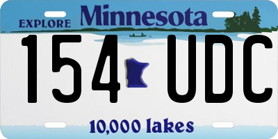MN license plate 154UDC