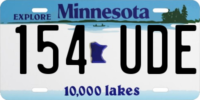MN license plate 154UDE