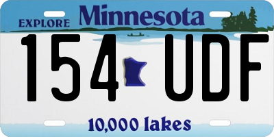 MN license plate 154UDF