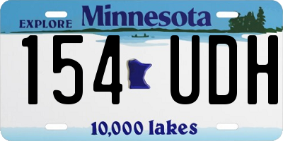 MN license plate 154UDH