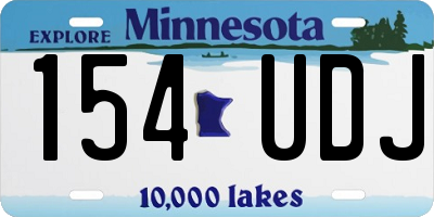 MN license plate 154UDJ