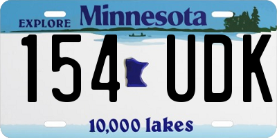 MN license plate 154UDK
