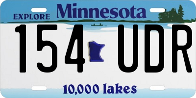 MN license plate 154UDR