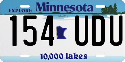 MN license plate 154UDU