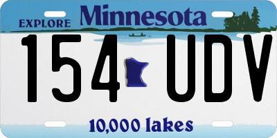 MN license plate 154UDV