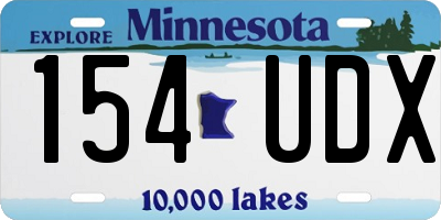 MN license plate 154UDX