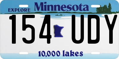 MN license plate 154UDY