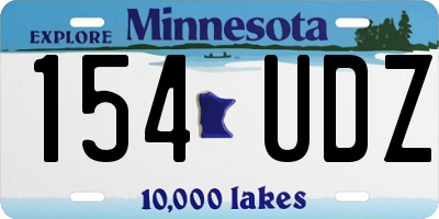 MN license plate 154UDZ