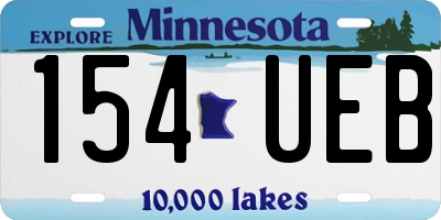 MN license plate 154UEB