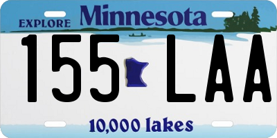 MN license plate 155LAA