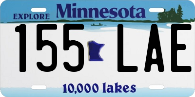 MN license plate 155LAE