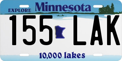 MN license plate 155LAK