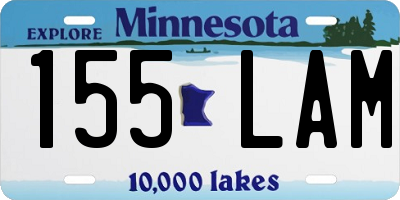 MN license plate 155LAM