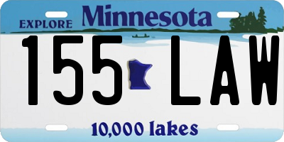 MN license plate 155LAW