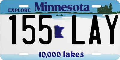 MN license plate 155LAY