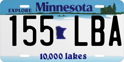 MN license plate 155LBA